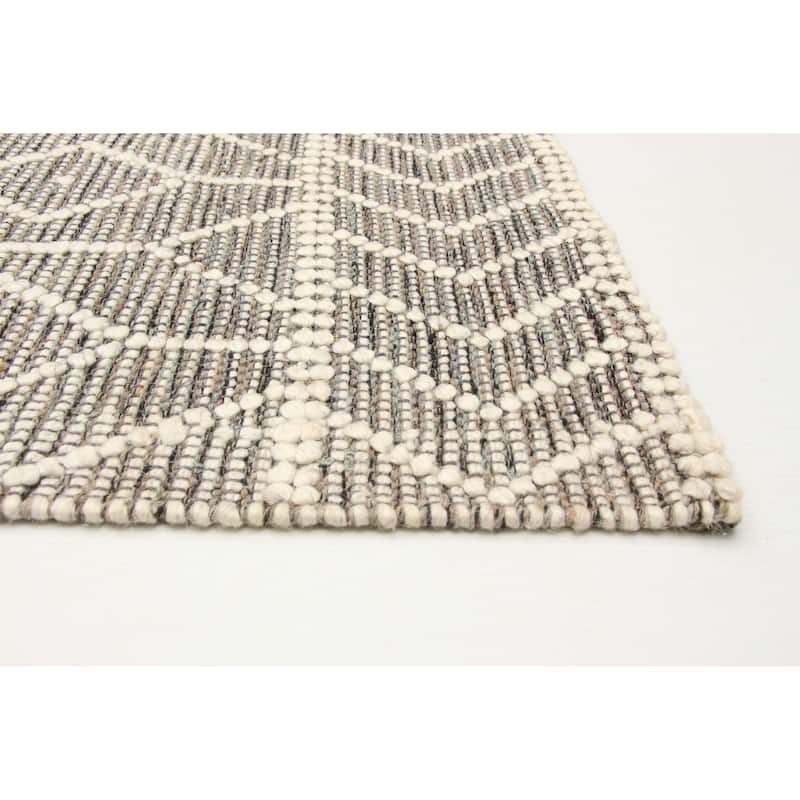 ECARPETGALLERY Braid weave Sienna Brown Wool Rug - 5'0 x 8'1