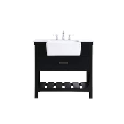 Elegant Lighting VF60136 Clement 36" Free Standing Single Basin Vanity