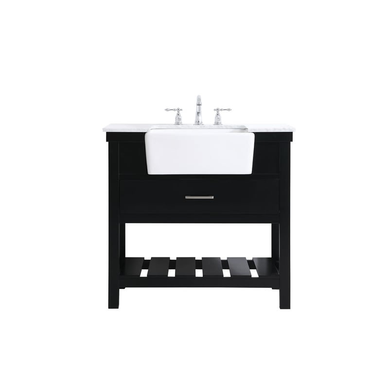 Elegant Lighting VF60136 Clement 36" Free Standing Single Basin Vanity