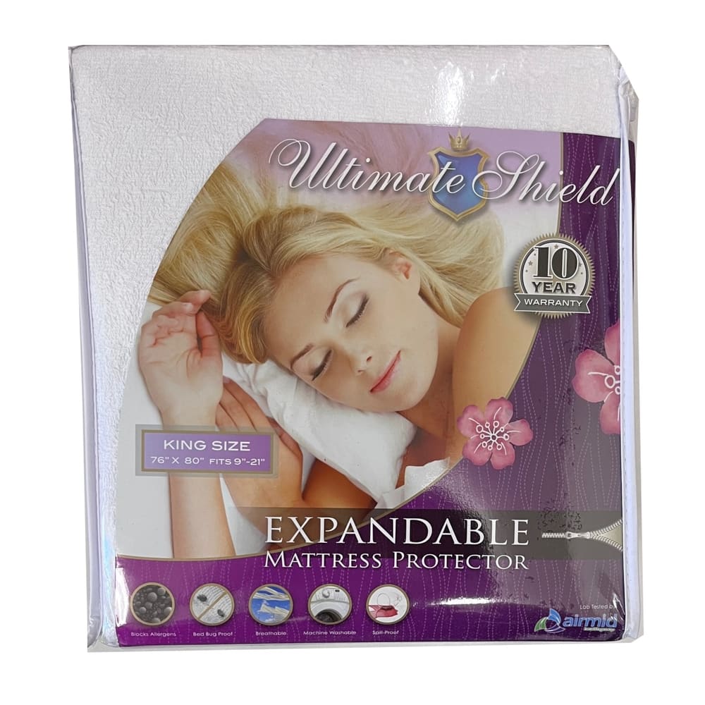 Bed Bug Waterproof Expandable to 20-inches Complete encasement Mattress Cover