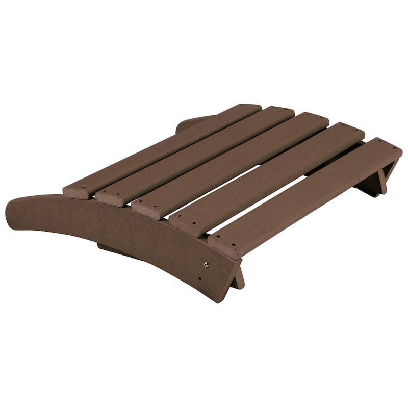 Altura Classic Outdoor Eco-Friendly All Weather Adirondack Chair with Ottoman (2-Piece Set)