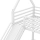 preview thumbnail 13 of 20, Twin over Twin House Bunk Bed with Ladder and Slide