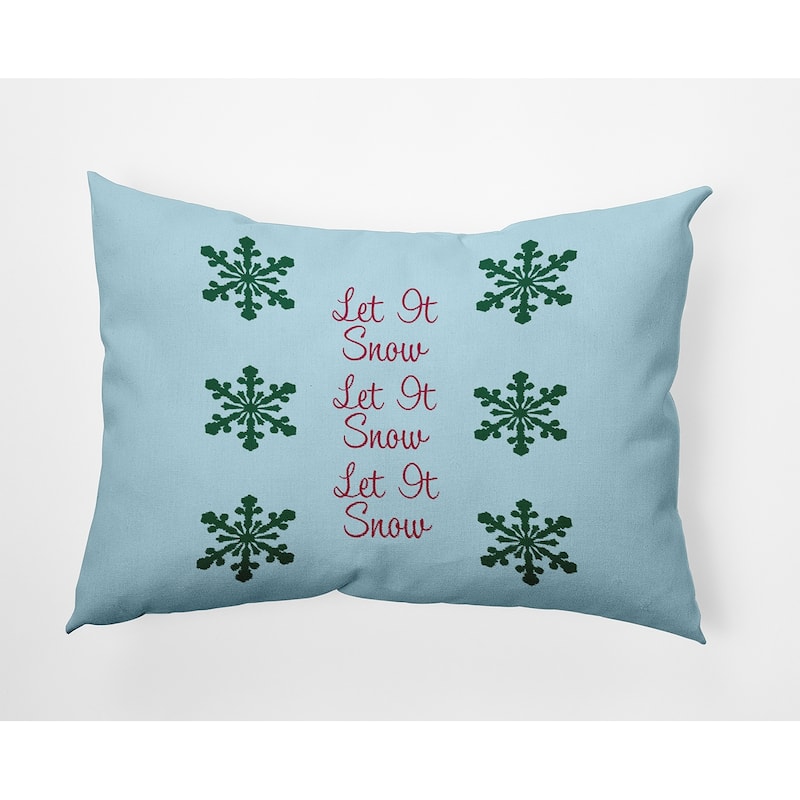 Winter Let It Snow Indoor/Outdoor Throw Pillow - 14" x 20" - Omar