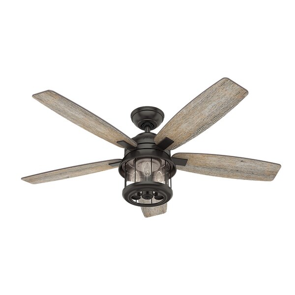 Hunter 52" Coral Bay Outdoor Ceiling Fan with Light. Opens flyout.
