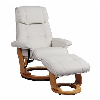 Caret Top Grain Leather Recliner and Ottoman