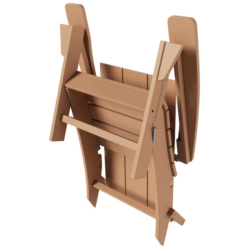 Polytrends Shoreside Modern Poly Folding Eco-Friendly All Weather Adirondack Chair (Set of 4)