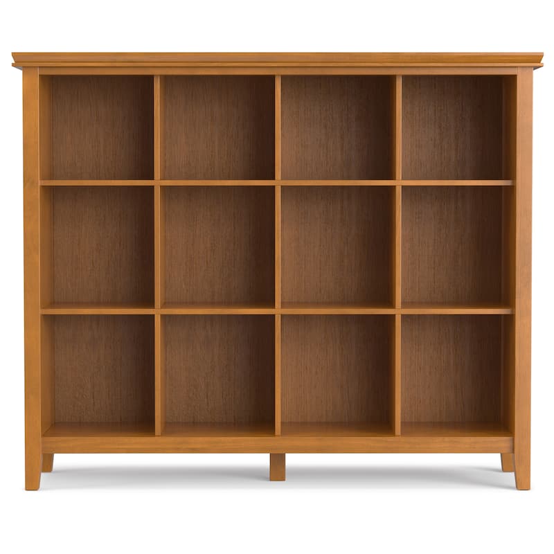 WYNDENHALL Stratford SOLID WOOD 48x57 inch Transitional 12 Cube Storage - 57"w x 15.75"d x 48"h