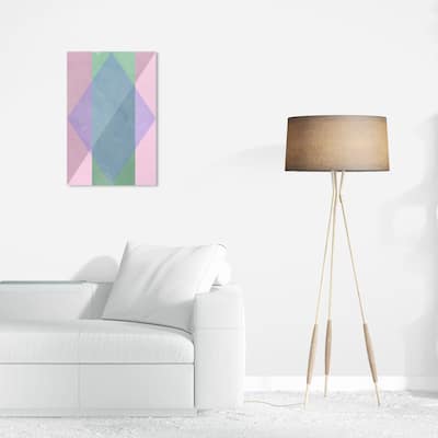 Wynwood Studio Canvas Abstract GEOMETRIC POP II Pink and Light Pink Mid-Century Modern Wall Art Canvas Print