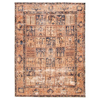 ECARPETGALLERY Hand-knotted Antalya Vintage Copper Wool Rug - 6'11 x 9'5