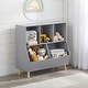 preview thumbnail 9 of 12, Badger Basket 5-Bin Storage Cubby with Feet - 35.5" x 15.75" x 33.5" Gray