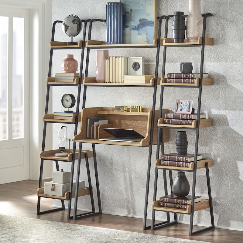 Lifestorey Estanier 2-Piece Ladder Desk and Shelf Set