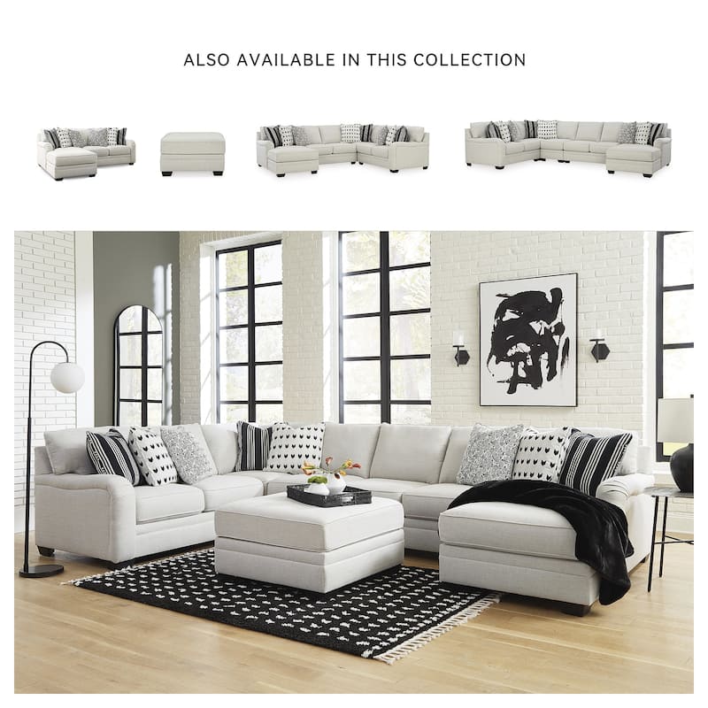 Signature Design by Ashley Huntsworth Dove Gray 5-Piece Sectional with Chaise - 155"W x 99"D x 38"H