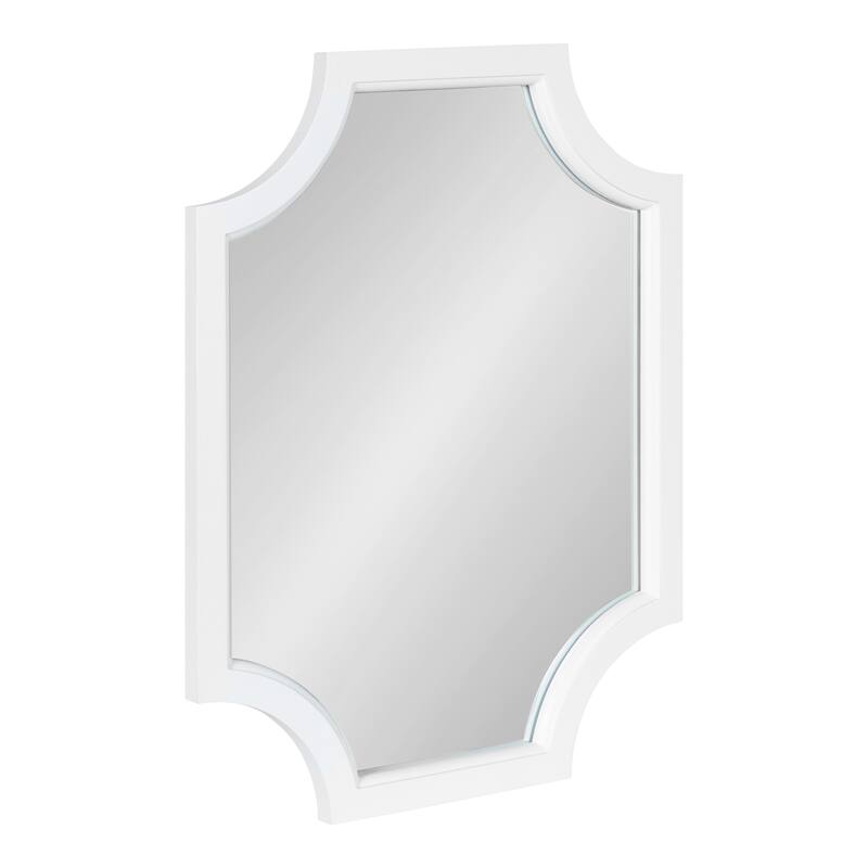Kate and Laurel Hogan Scalloped Wood Framed Mirror - 18x24 - White