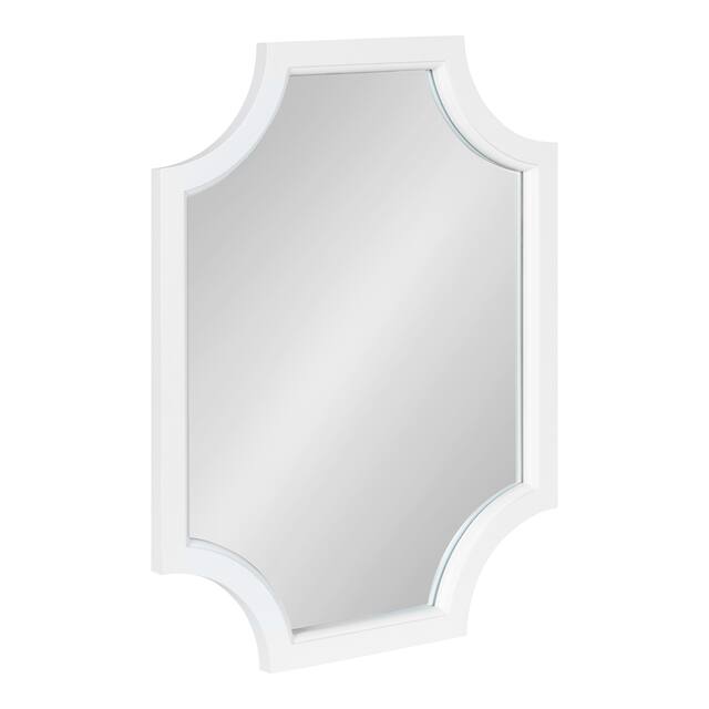 Kate and Laurel Hogan Scalloped Wood Framed Mirror - 18x24 - White