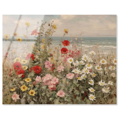 Misty Ocean Field II Acrylic by Art Remedy, Ready to Hang
