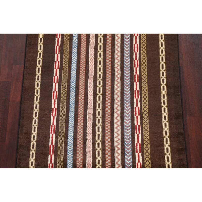 Brown Moharramat Oriental Home Decor Area Rug Hand-knotted Wool Carpet - 3'9" x 5'0"