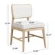 preview thumbnail 16 of 18, Christopher Knight Home - Dining Chair Wood and Rattan with Upholstered Seat, Armless Design, Breathable Cane Back