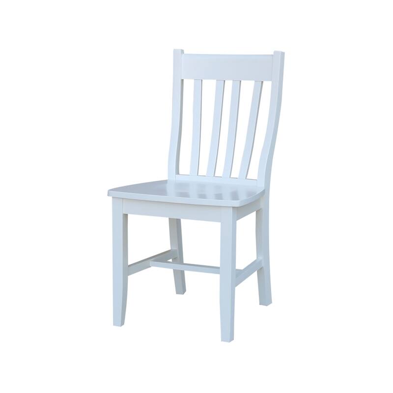 42 in. Drop Leaf Table with 2 Slat Back Dining Chairs - 3 Piece Set