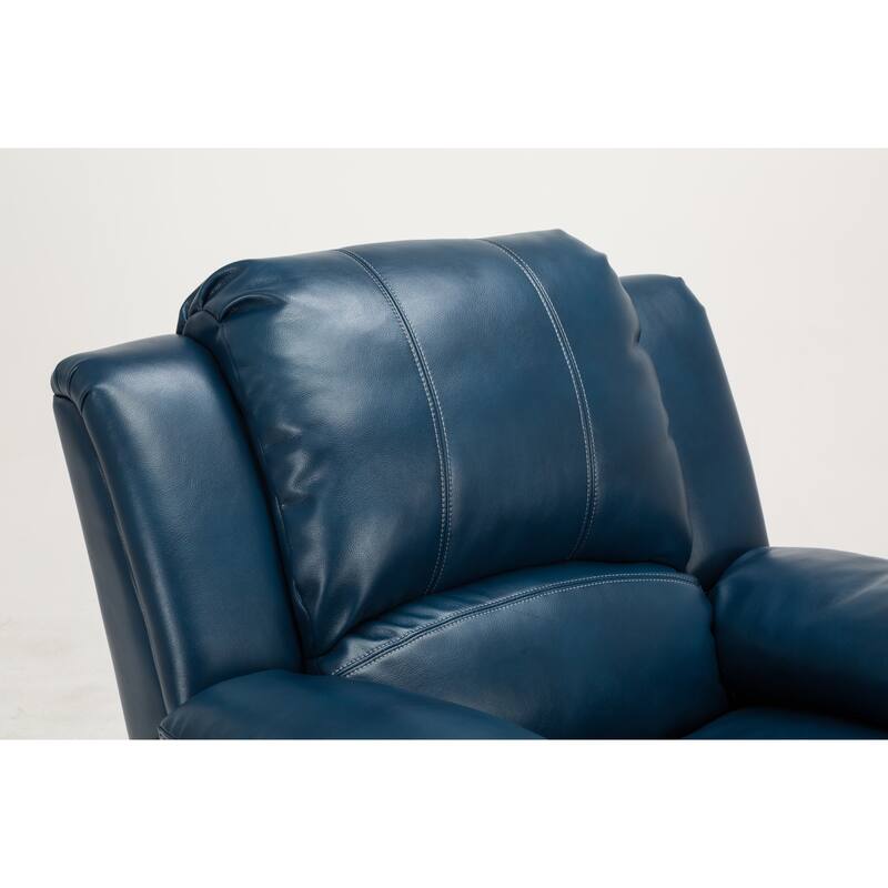 Charlotte Navy Blue Leather Gel Recliner