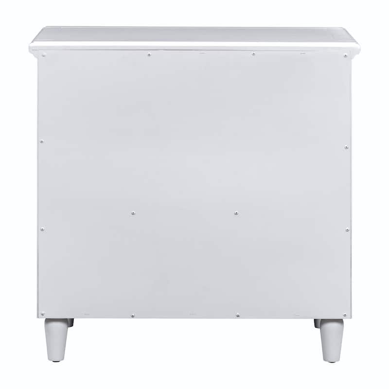 3-Drawer Nightstand Storage Wood Cabinet