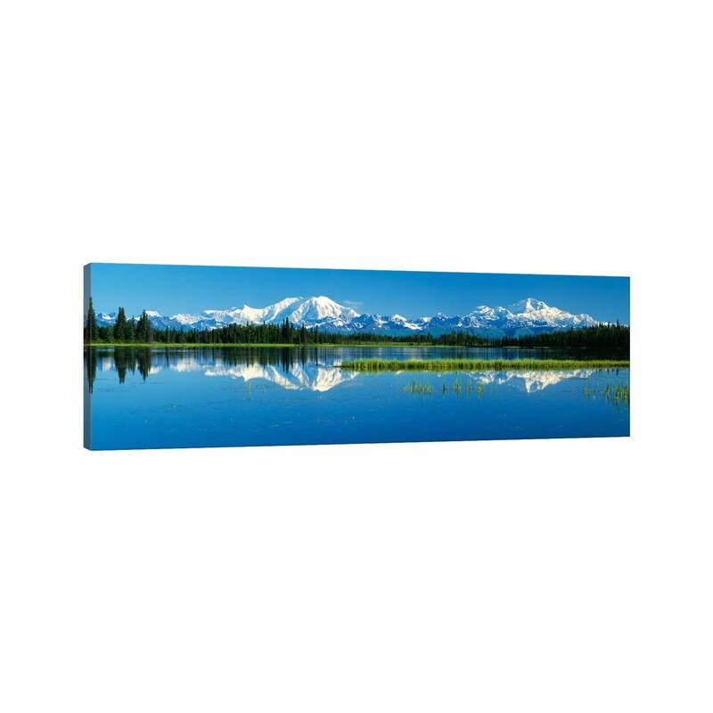 iCanvas "Reflection Of Mountains In Lake, Denali National Park, Alaska, USA" by Panoramic Images Canvas Print