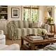 preview thumbnail 1 of 6, Classic Slipcovers Classic Stripe Sofa Slipcover Brown