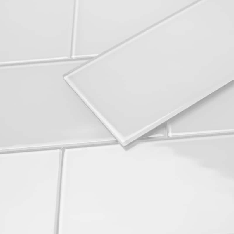 Art3d 3" x 6" Peel and Stick Glass Backsplash Tiles for Kitchen,Subway Backsplash Tiles, 32pcs