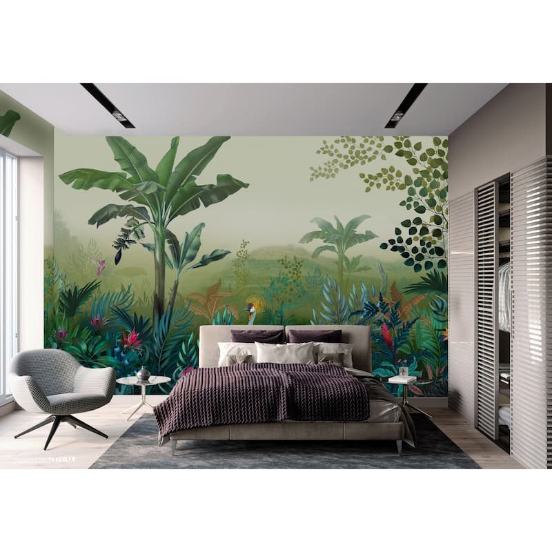 Exotic Jungle Scene Tropical FoliageWallpaper Mural