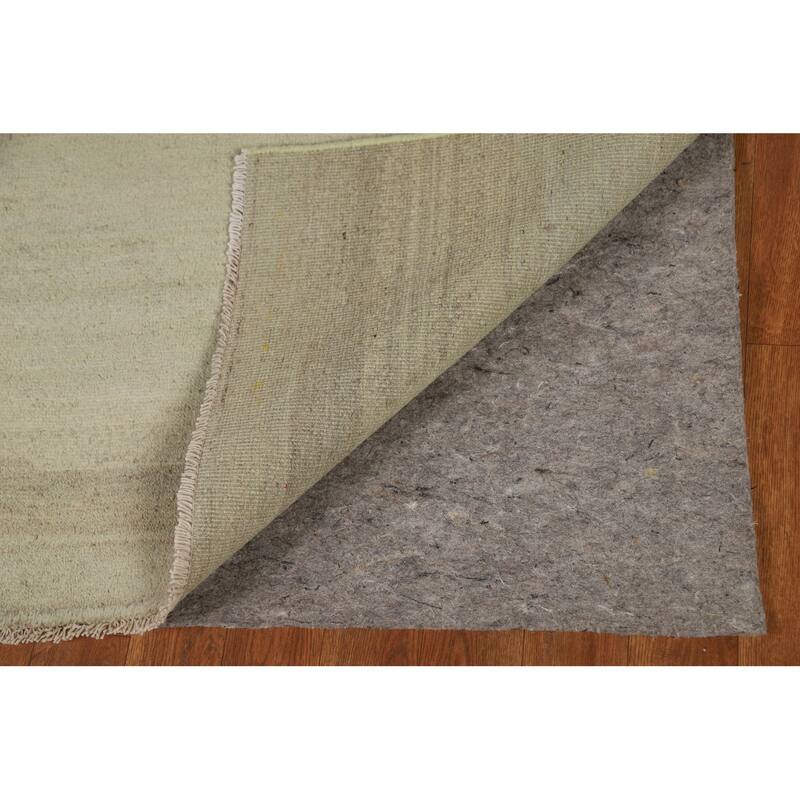 Modern Green Gabbeh Oriental Foyer Rug Handmade Wool Carpet - 2'8"x 4'0"
