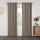 preview thumbnail 15 of 44, Linen Slub Texture Blackout Grommet Curtain Pair(2 Panels) 52"Wx108"L - Coffee