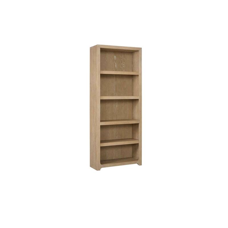 Modern Wood Open Bookcase, Office Shelving, Storage Cabinet, Fully Assembled, Light Brown - Light Brown - Brown - Wood Finish