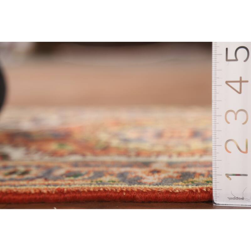 Hand Knotted Oriental 100% Wool Carpet Traditional Medallion Oranges & Rust Heriz (serapi) Area Rug - 3' 0'' X 2' 0''