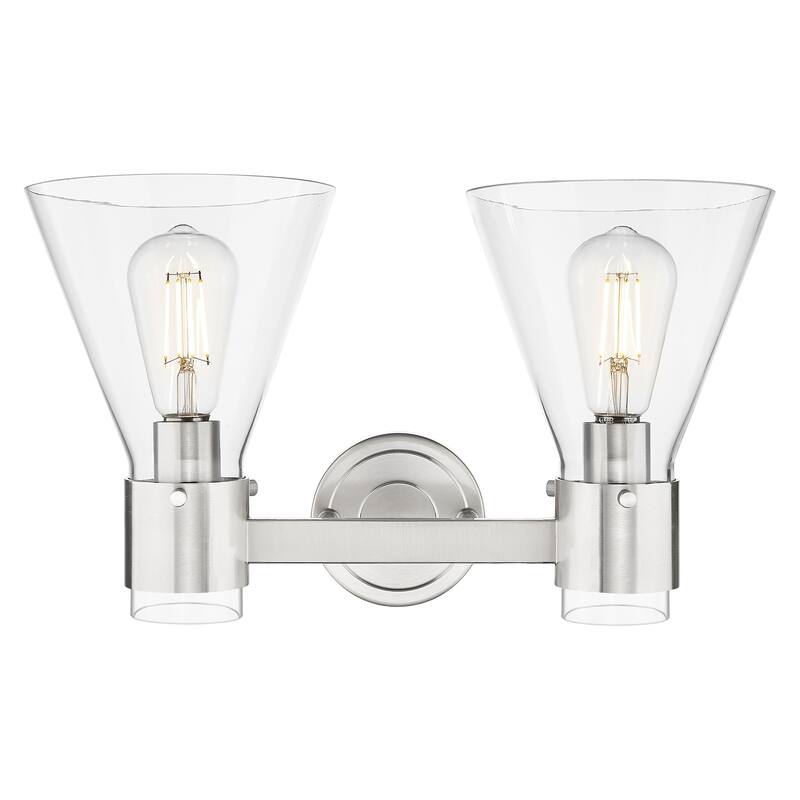 Innovations Lighting Downtown Urban - Lawton Cone - 2 Light 16" Wall-Mounted Bath Vanity Light