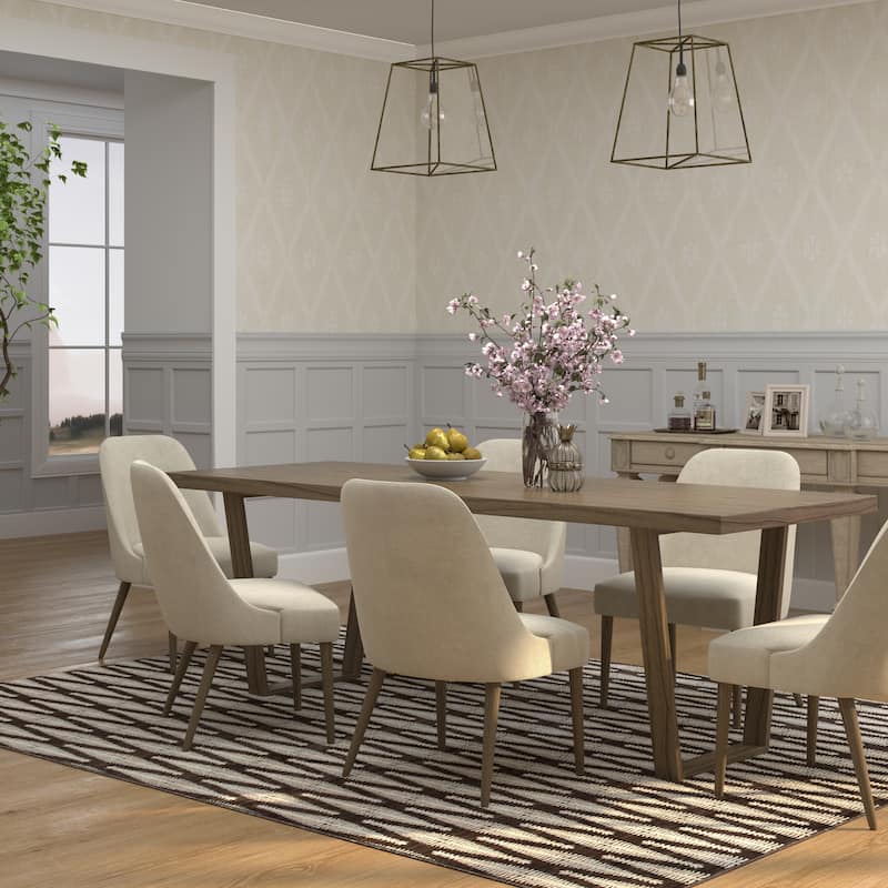 Max Ivory/Brown Area Rug - 9' x 12'