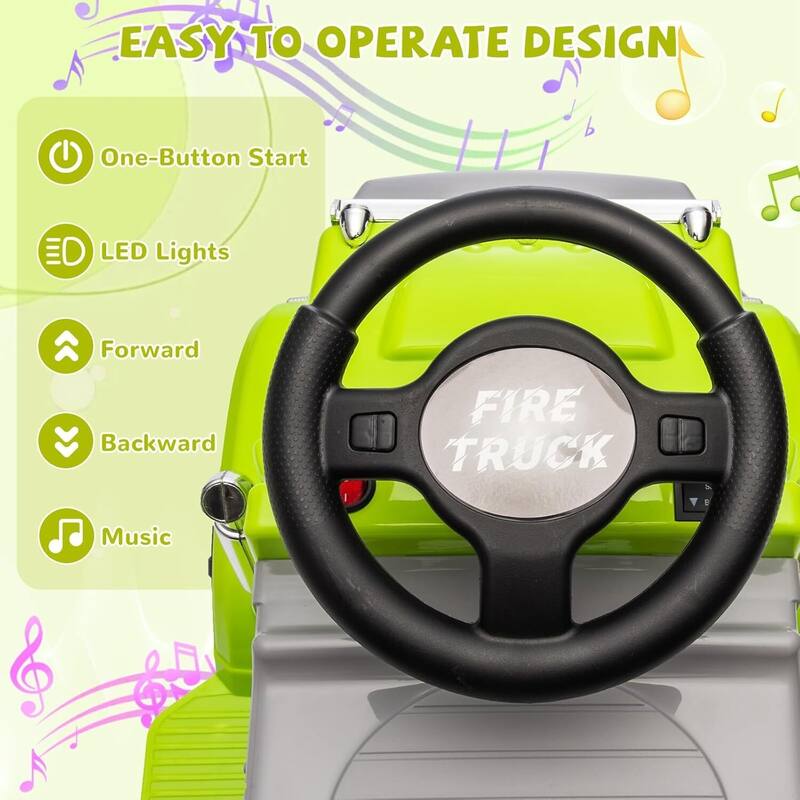 Ride on Truck, Kids Electric Car with Storage for 3+ Best Kids Gift, Green