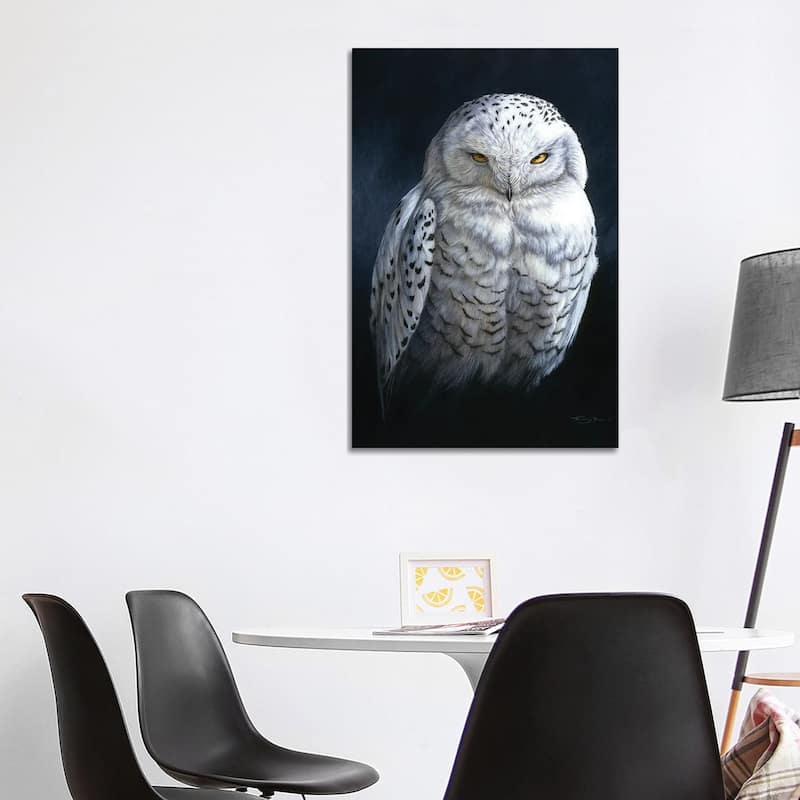 iCanvas "Spirit Of The North - Snowy Owl" by Jeremy Paul Canvas Print - 40x26x1.5