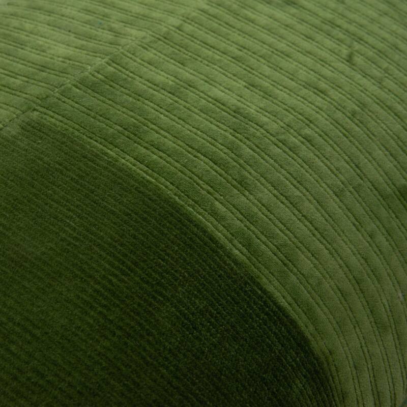 Rizzy Home Solid Corduroy Modern Pattern Blocked Throw Pillow