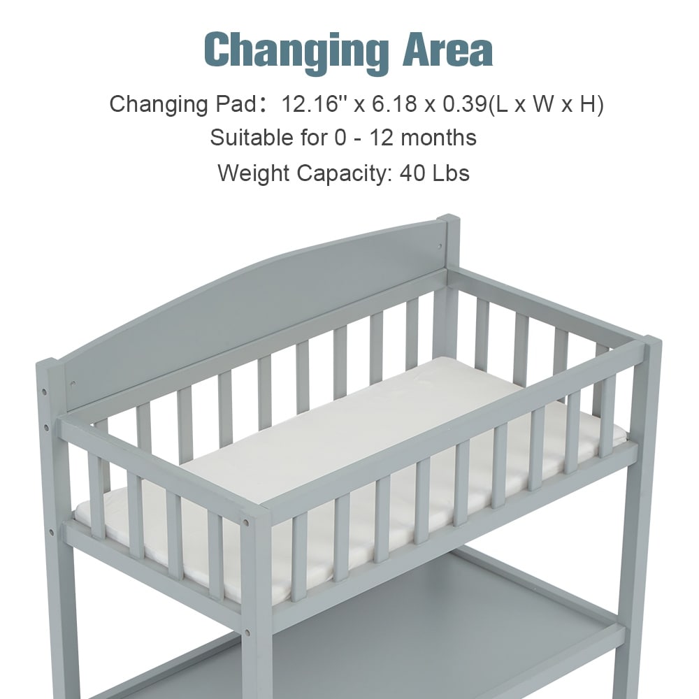 Rail rider changing table outlet