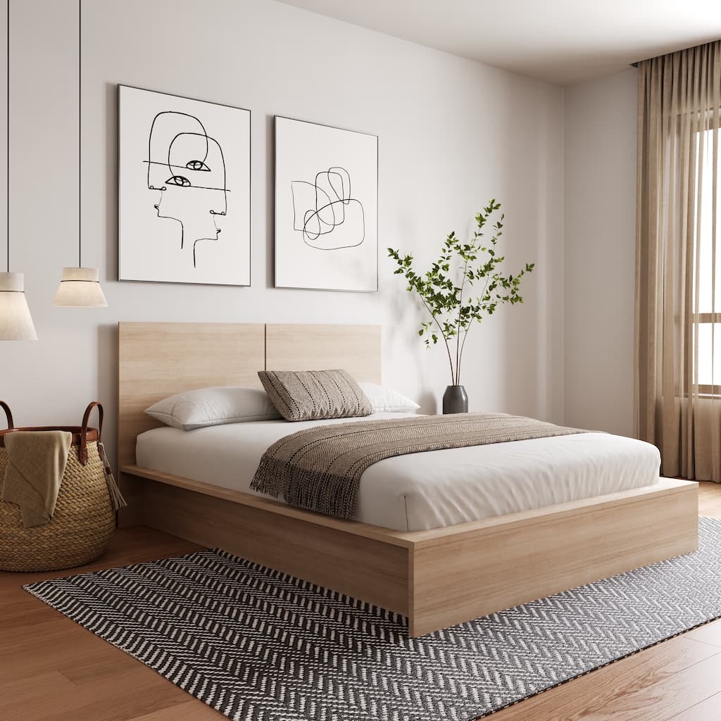 James Platform Bed with Headboard