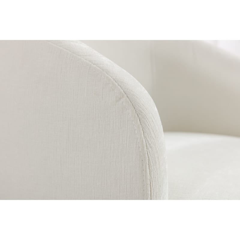 25.6" Swivel Barrel Chair with Black Coating
