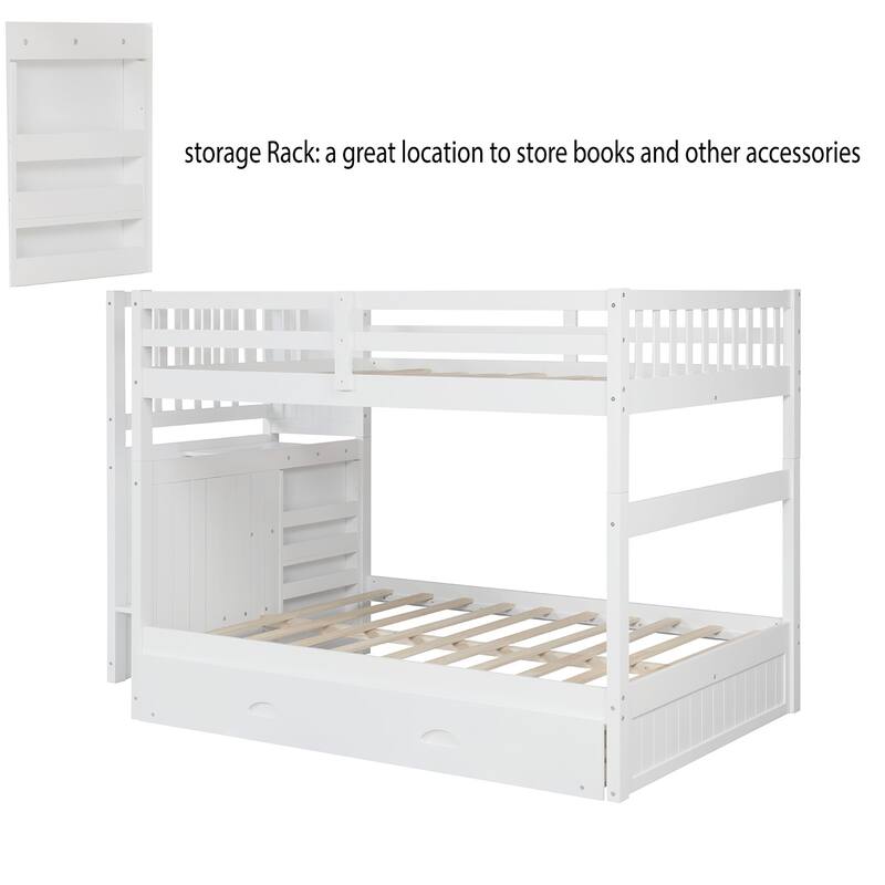 Full over Full Bunk Bed with Twin Size Trundle