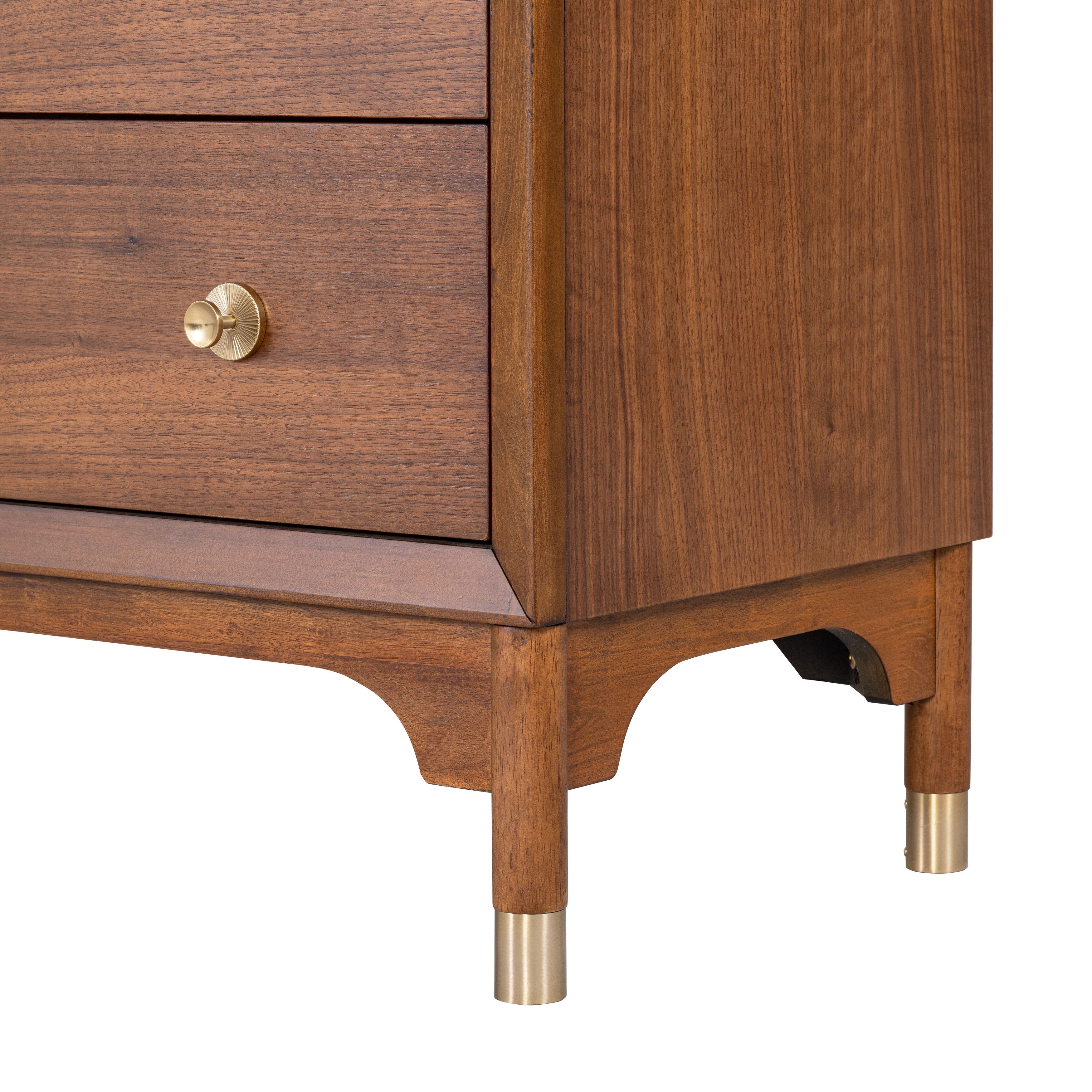Forma Mid-Century Modern Walnut 6-Drawer Dresser
