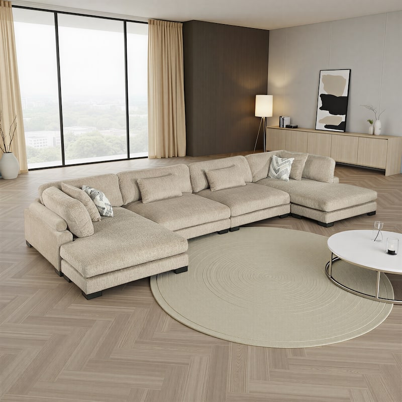 Fremont & Park Abbeville Microfiber 4-Piece Modular Sectional with Chaise