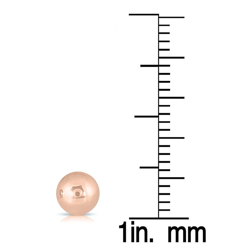 Marquee Jewels 10k Rose Gold 4 mm Ball Stud Earrings