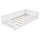 preview thumbnail 7 of 79, Modern Floor Bed with Safety Guardrails and Door, Suitable for Kids