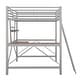 preview thumbnail 21 of 20, Full Size Loft Bed with Desk and Shelf, Sturdy Metal & MDF Frame