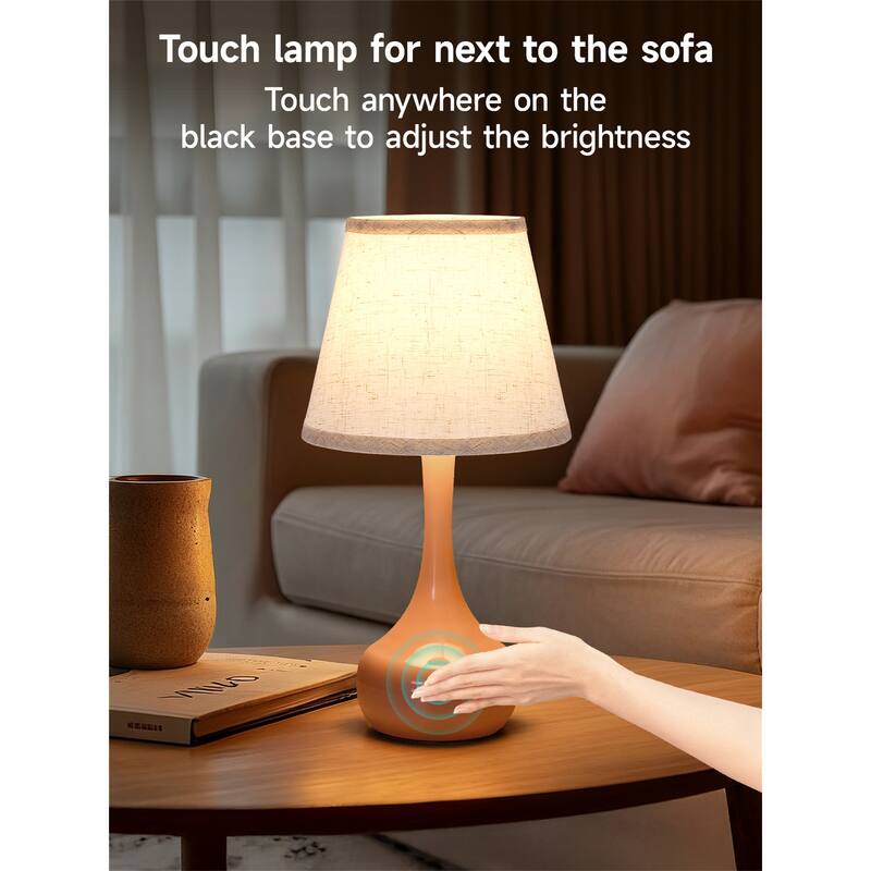 Set of 2 Pink Table Lamps (LED Bulbs Included)