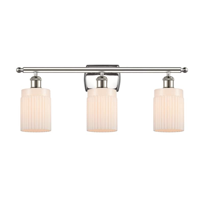 Innovations Lighting Hadley 3 Light 26" Wide Bathroom Vanity Light - Polished Nickel / Matte White
