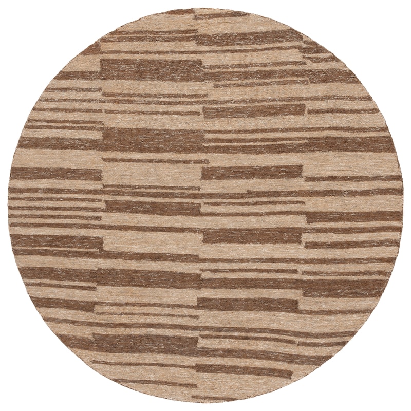 SAFAVIEH Handmade Natural Fiber Kimiyo Casual Jute Rug - 6' Round - Natural/Brown