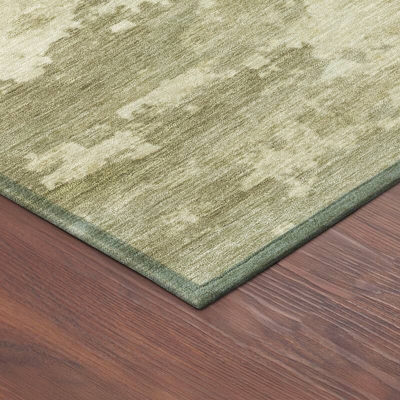 Machine Washable Indoor/ Outdoor Crouppen Modern Chantille Rug